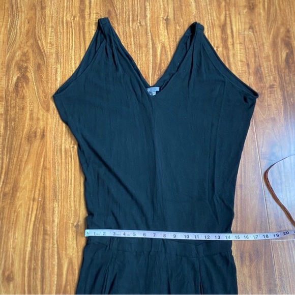 Vince Women's Black Tank V Neck Ponte Stretch Skinny Jumpsuit Size Medium Boho - Picture 14 of 16